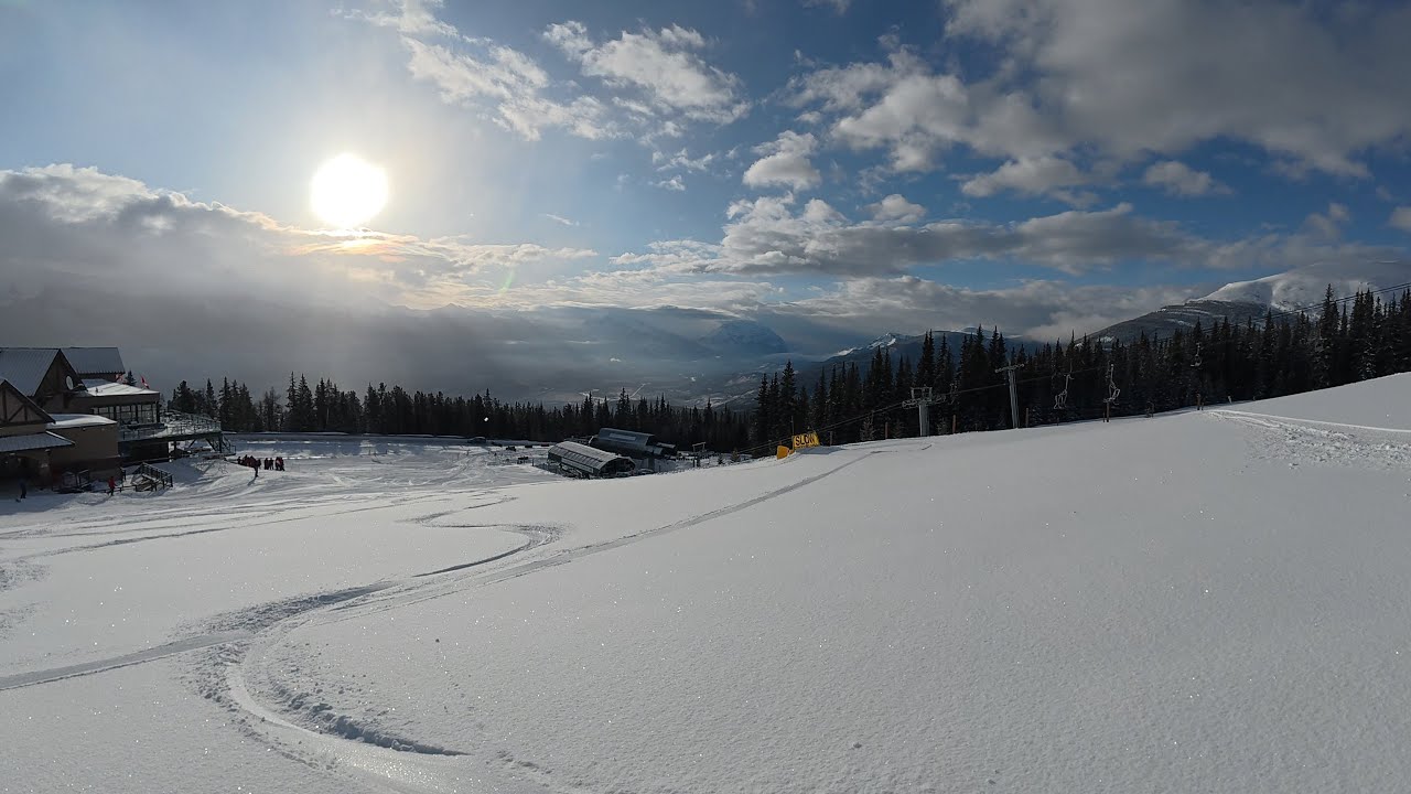 First Chair at Marmot Basin on the Rossignol Black Ops 118