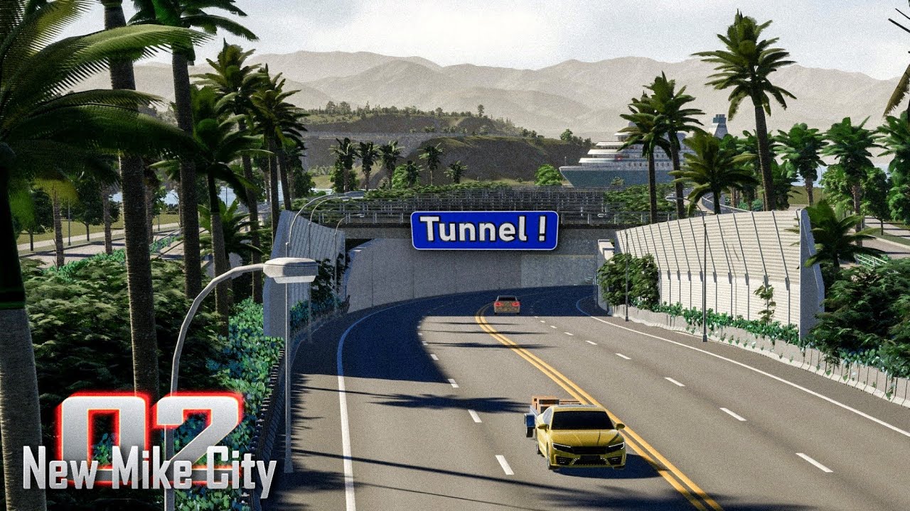 😎 Building a realistic UNDERPASS Tunnel in Cities Skylines 2  =New Mike City 02=