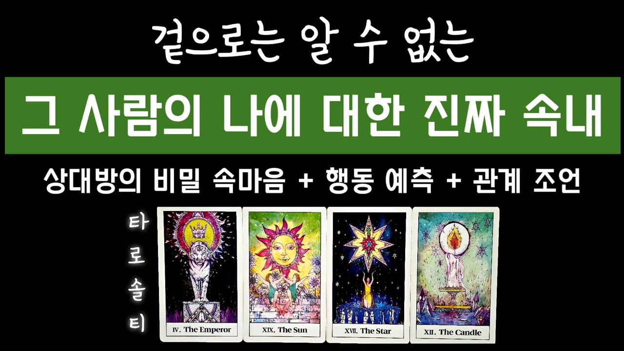 [타로카드/속마음] 겉으로는 알 수 없는, 그 사람의 나에 대한 진짜 속내(+ 비밀 감정 분석 / 행동 예측 / 현실 조언)
