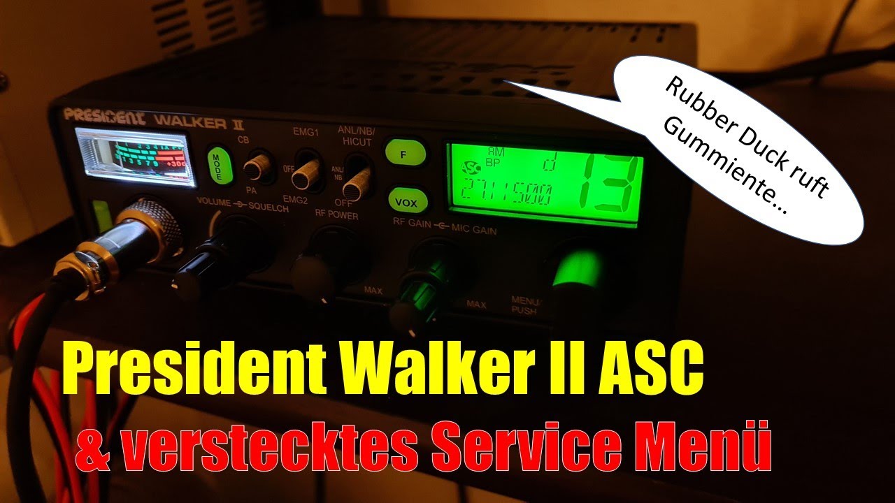 CB-Funkgerät President Walker II ASC | geheimes Service Menü