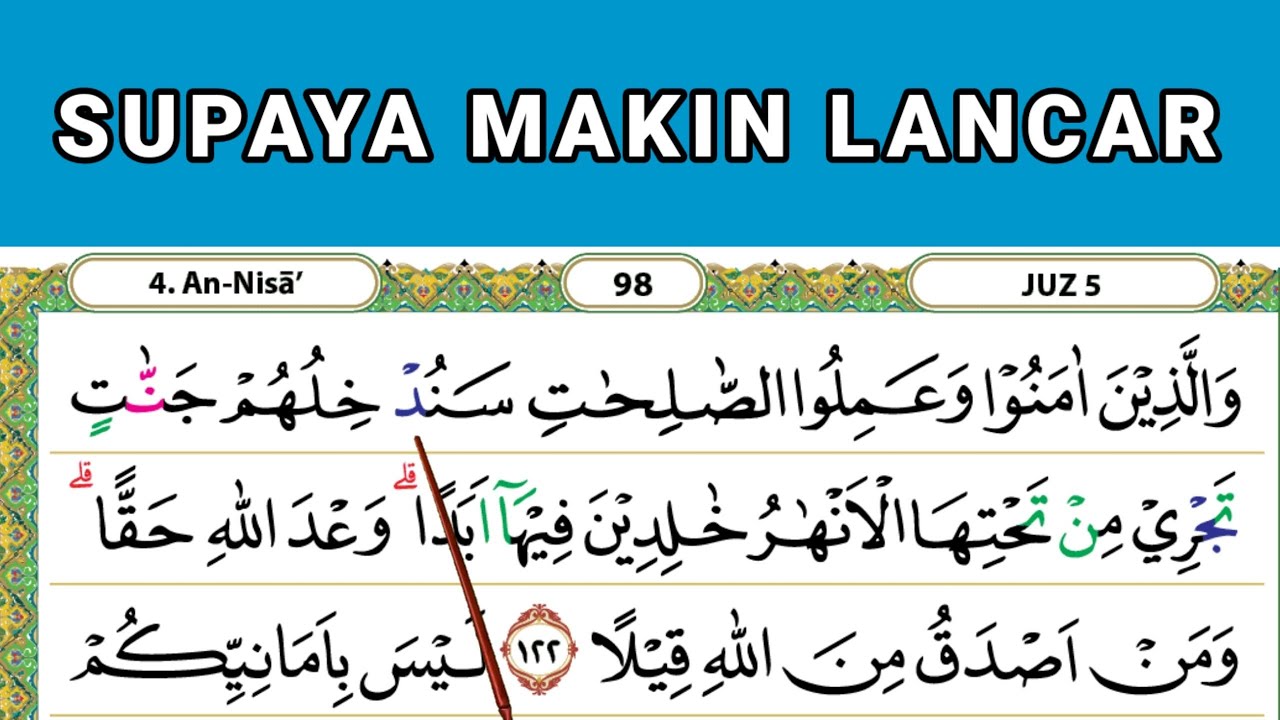 belajar Murottal surah an nisa ayat 122-127