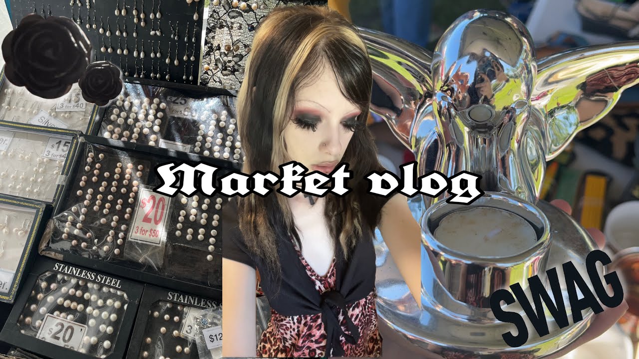 Market vlog! ☆ Thrifting, y2k, vintage ⚜️