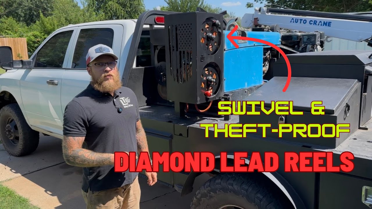 Swivel & Theft-Proof Diamond Lead Reel Mod for Welding Trucks!