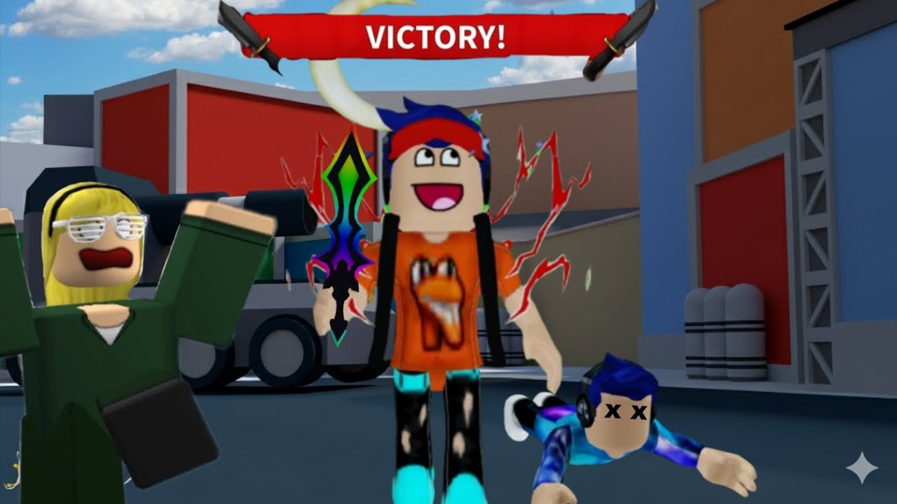VIREI O ASSASINO E MATEI TODOS NO ROBLOX