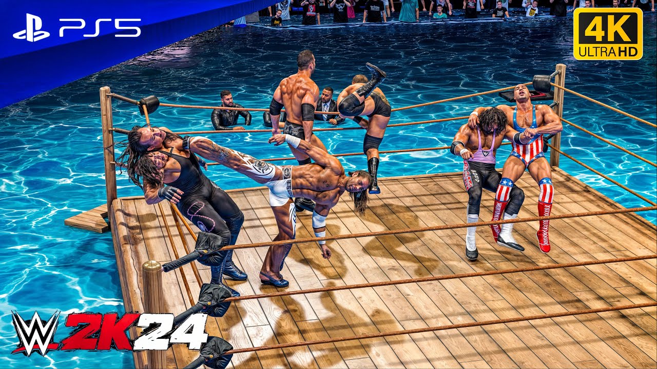 WWE 2K24 - Legendary Water Royal Rumble Match | PS5™ [4K60]