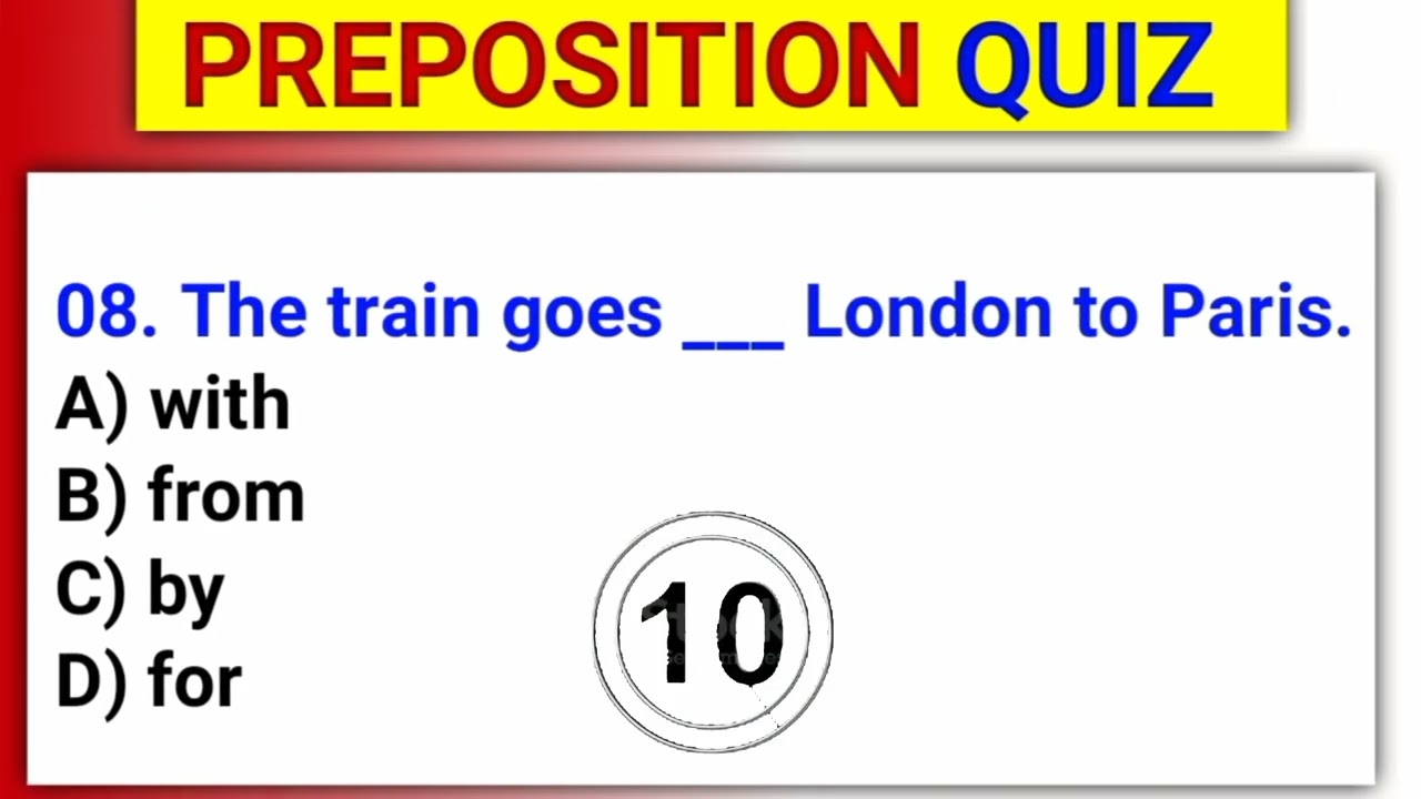 Prepositions Quiz | Test Your English Grammar | 15 Questions with Answers