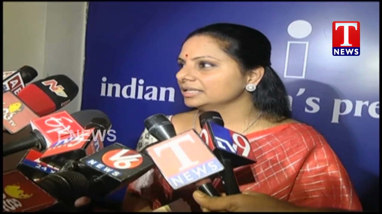 MP Kavitha Speaks to Media after Meet with Woman journalists | IWPC | TNews Telugu