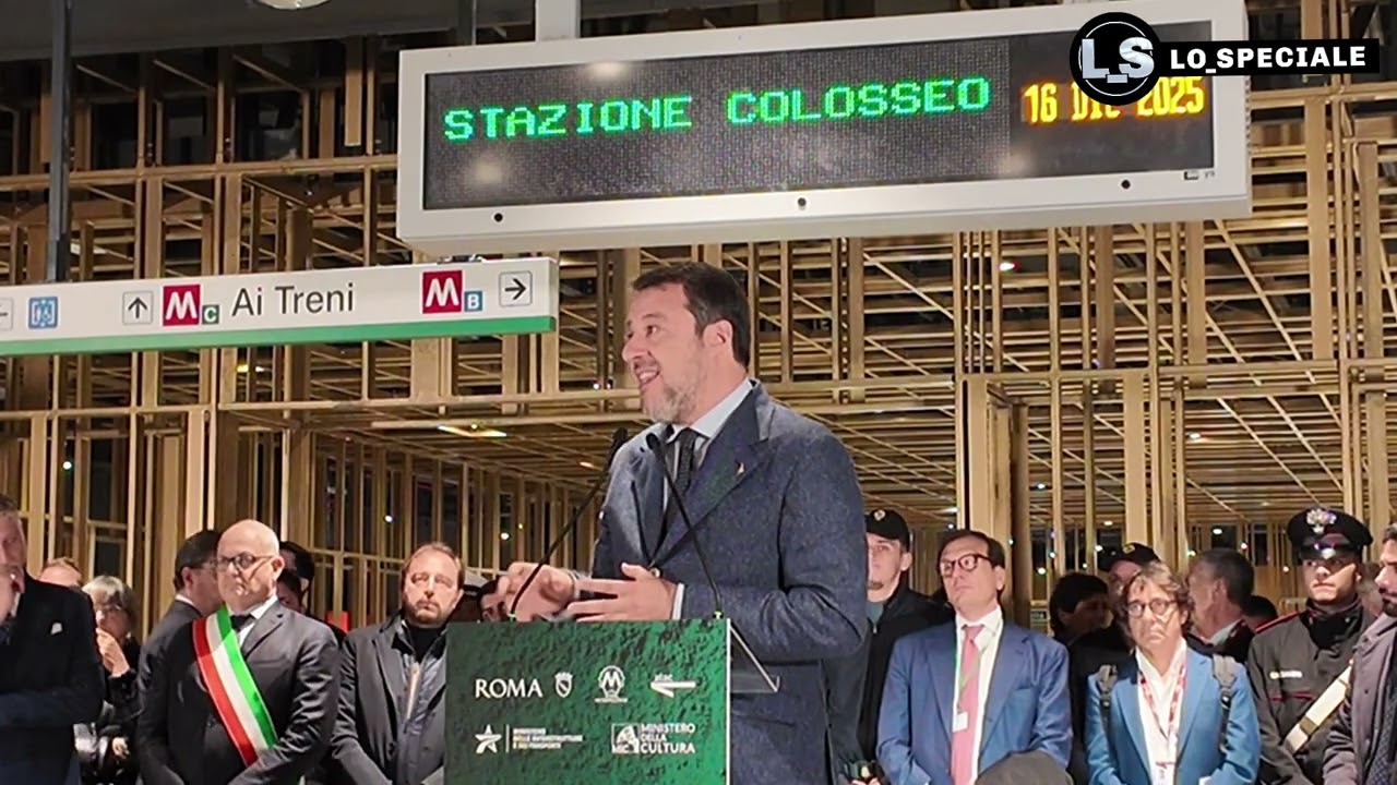 Salvini apre la Metro C a Colosseo e rilancia: 