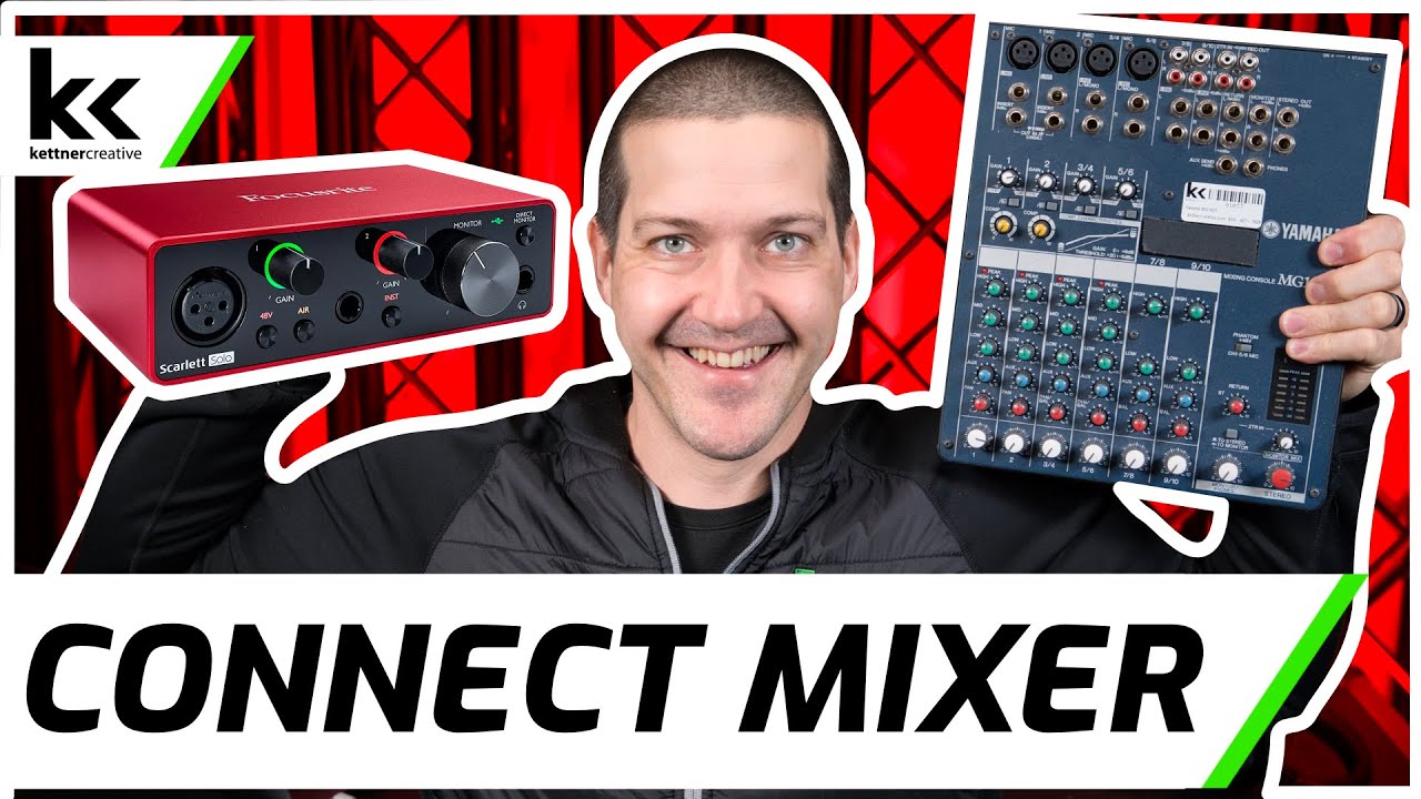 Connect Audio Mixer to Scarlett Solo Audio Interface