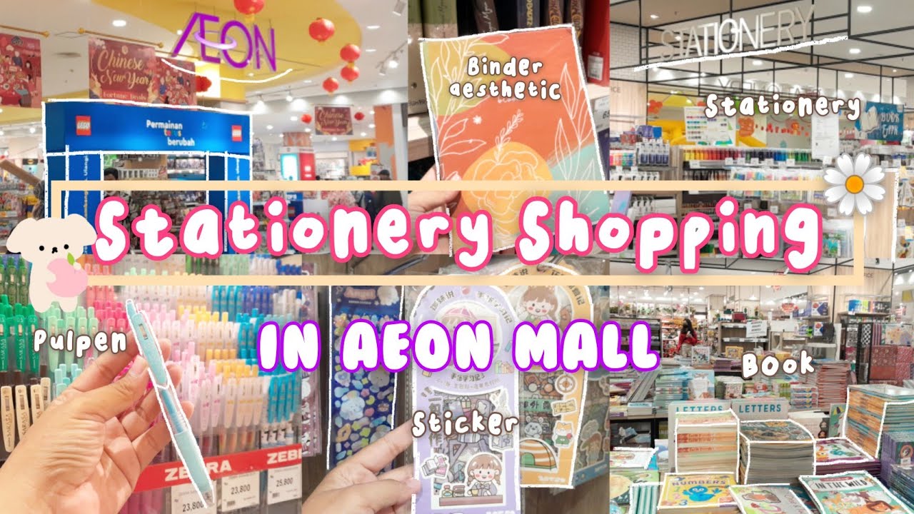 Vlog Stationery Shopping✨🛍️ sticker, binder aesthetic, and book || (Aeon mall) Indonesia🇮🇩 #10