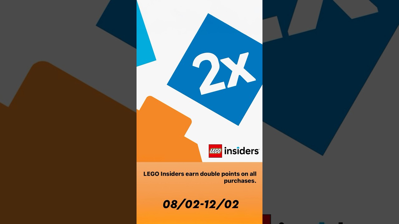 Lego Insiders 2X points on all purchases, 08/02-12/02