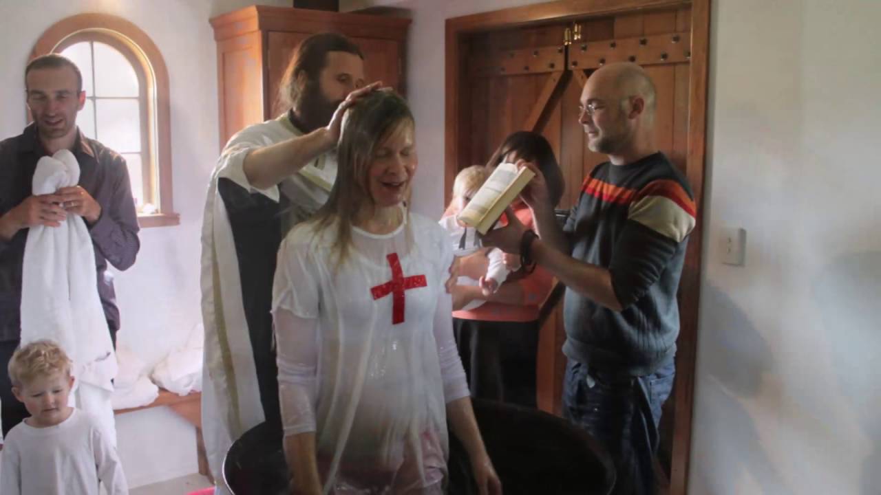 Orthodox family baptism  - Monastery of the Holy Archangels, Levin, New Zealand