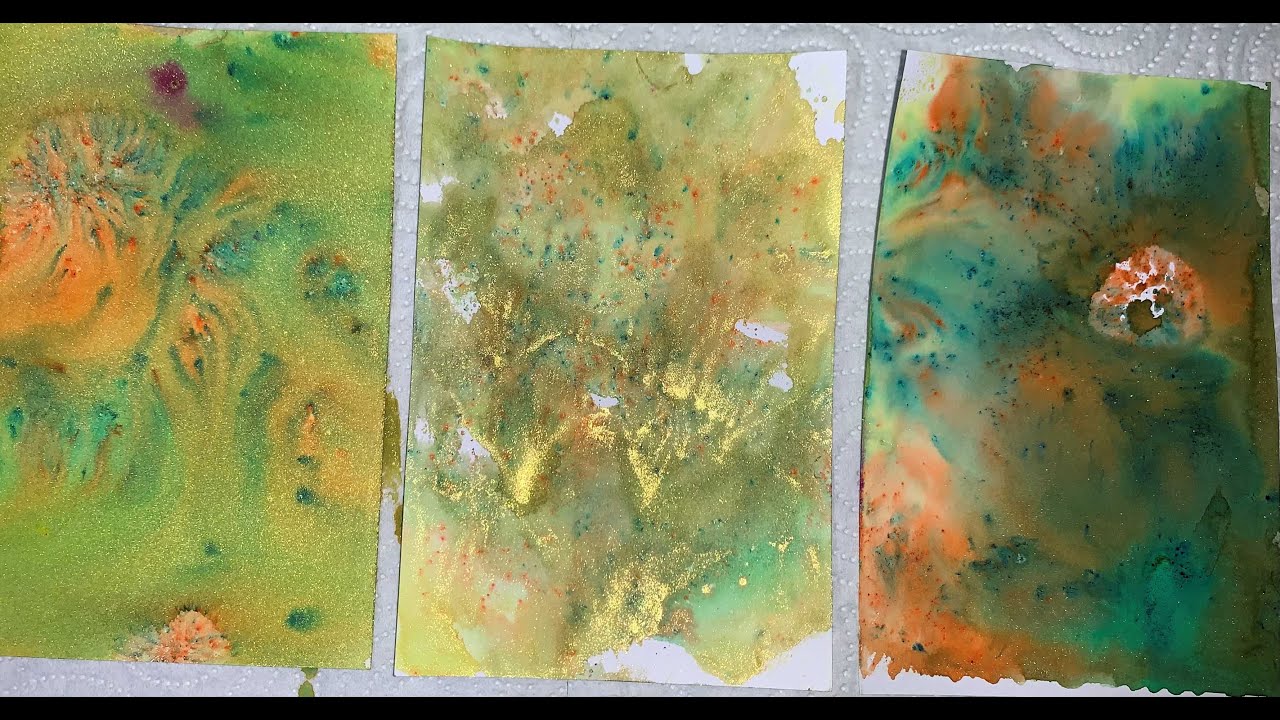 1 of 7 Tutorials on Creating backgrounds using Lavinia Dinkles & Bumble Bee mist spray