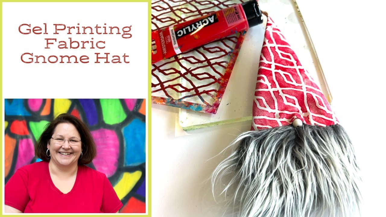 Gel Printing Fabric to Create a Gnome