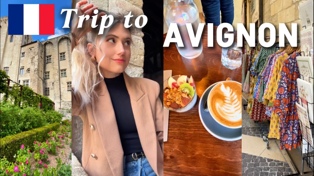 A Day in Avignon 🇫🇷 | French Vlog with Subtitles – Palace, cafés & bookshop