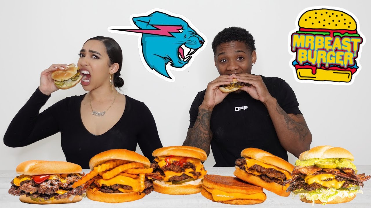 TRYING EVERYTHING FROM MRBEAST'S BURGERS! *FULL MENU*