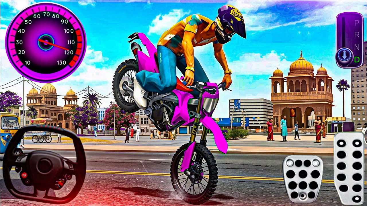 Moto Bike Stunt Wheelie Game || Bike Wheelie Stunt Master Android Gaming Video