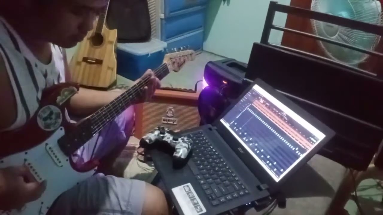 Recording the early version of Gunslinger inside my messy bedroom... (September 20, 2021)
