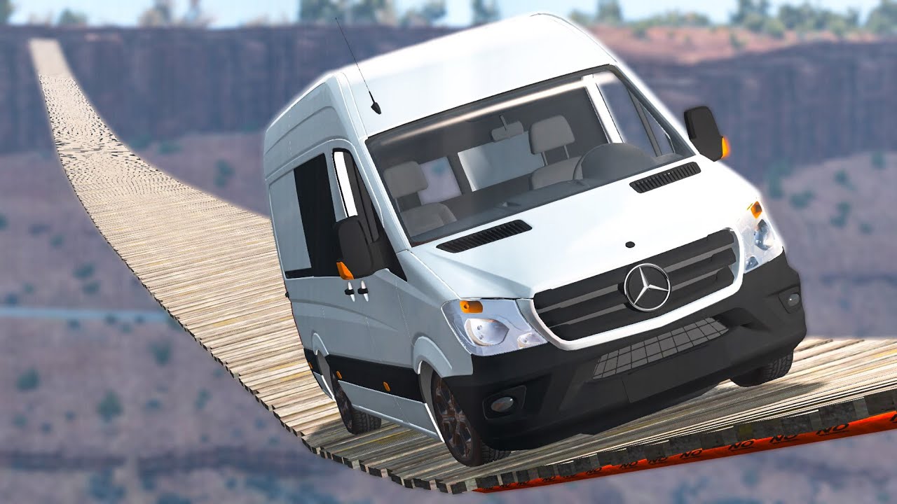 Cars vs Suspension Bridge #2 - BeamNG Drive | CRASHdriven