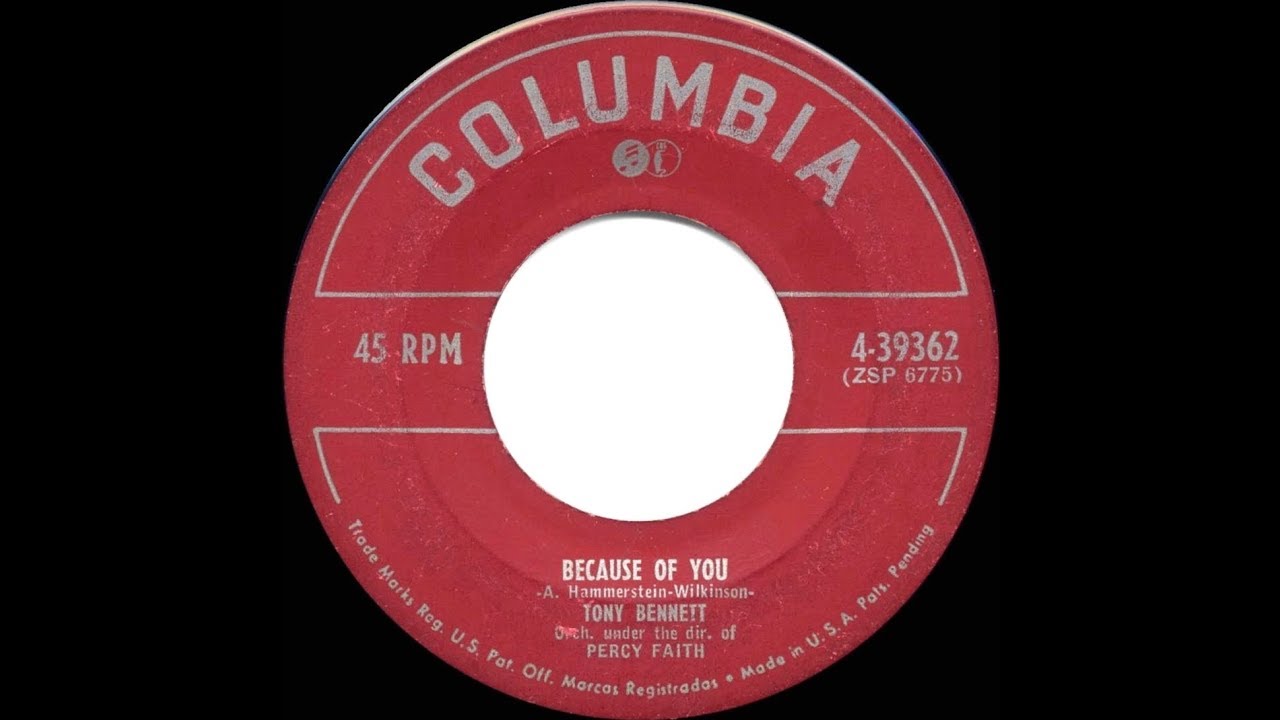 1951 HITS ARCHIVE: Because Of You - Tony Bennett (a #1 record)