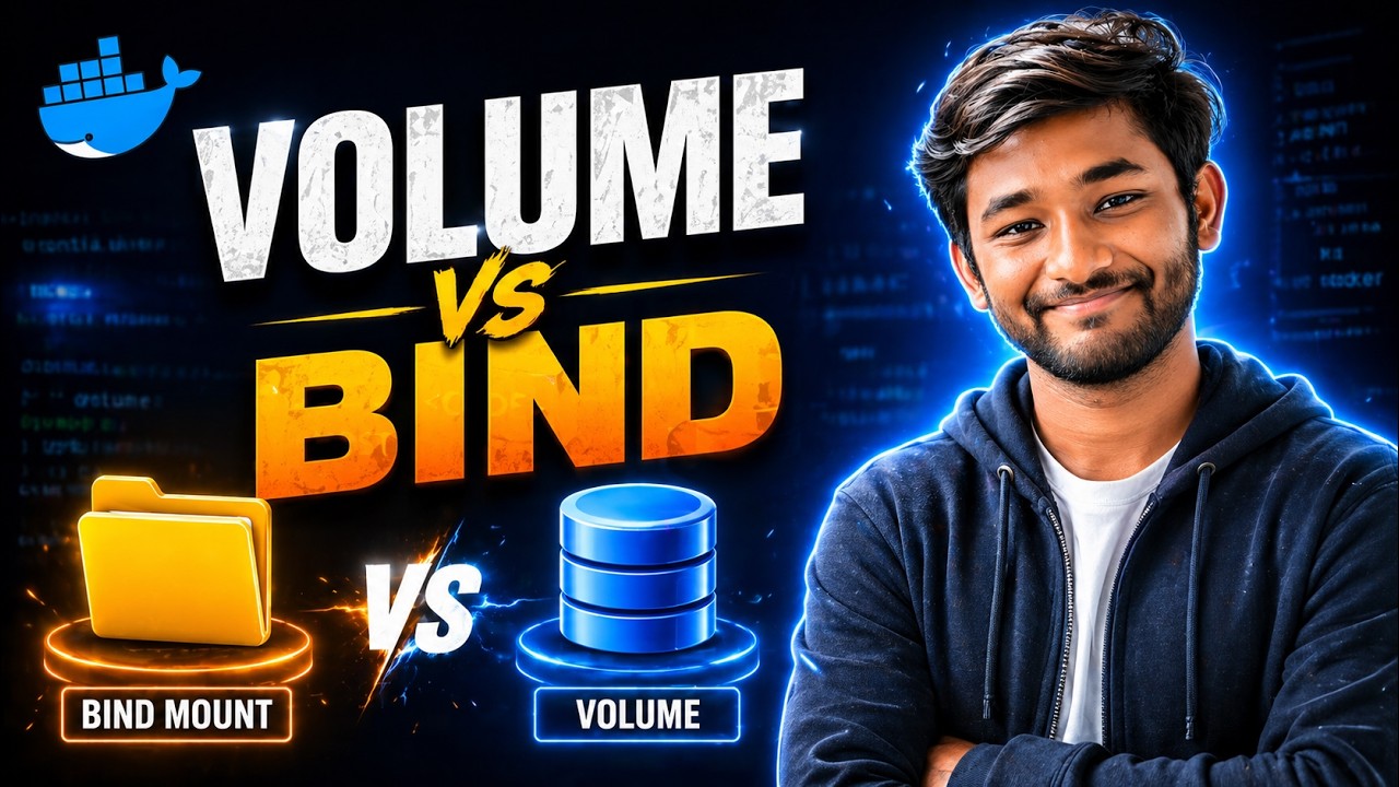 Docker Volume Hands-On Tutorial 🐳 | Bind Mount and Volume Explained
