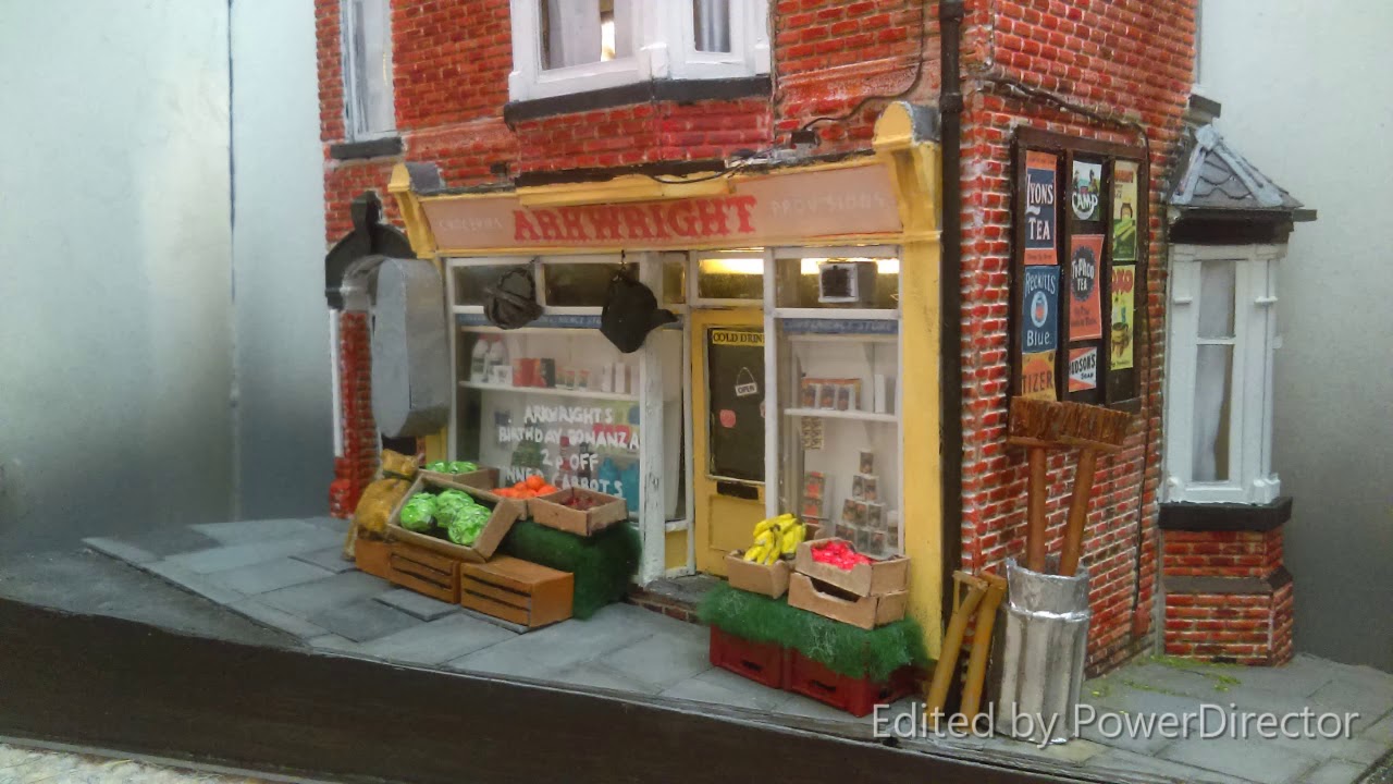 Open all hours Arkwright's shop miniature diorama scratch build