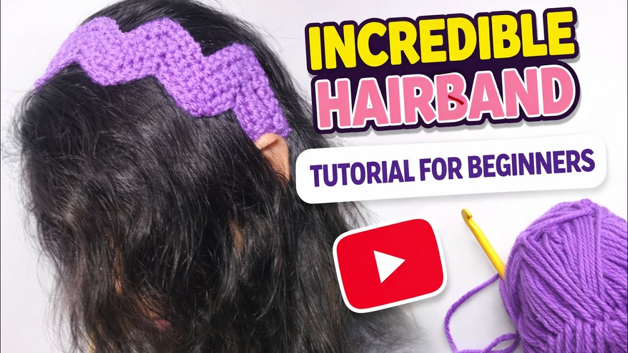 Easy and quick crochet hairband step by step for beginners by #Adiandmom'scrochet 