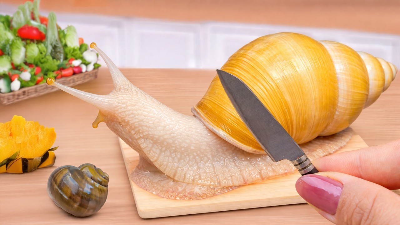 Miniature Cooking Food Recipes 🐚 How to Beef Combined with Snail in European Culinary Style