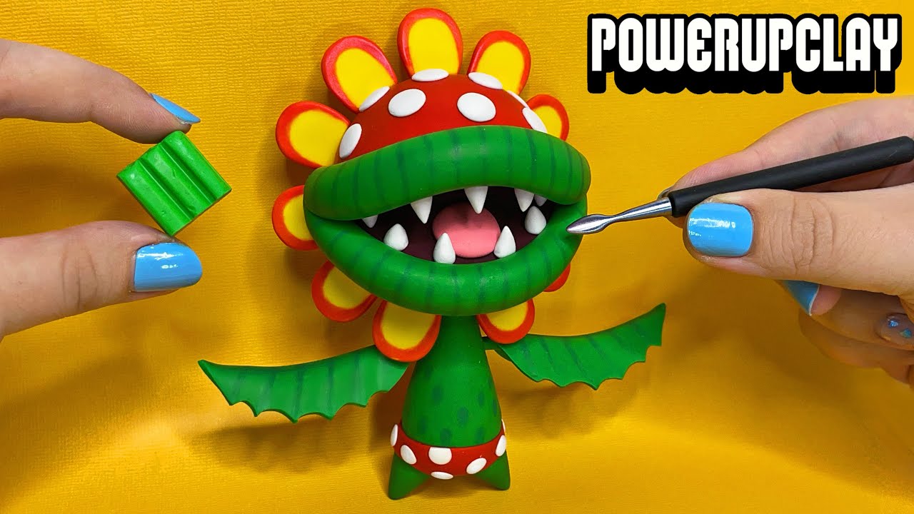 Making Petey Piranha from Super Mario | Polymer Clay