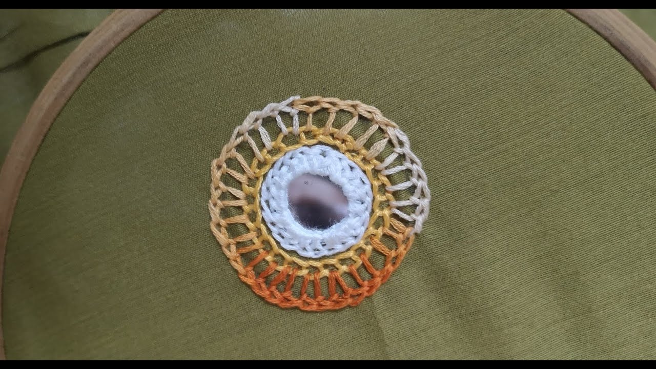 Lambani Mirror Embroidery Tutorial | Banjara Mirror Embroidery