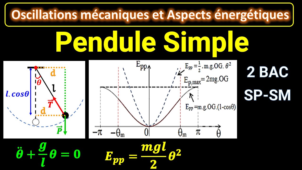 P5 - Oscillations mécaniques et Aspects énergétiques || Pendule Simple || 2BAC