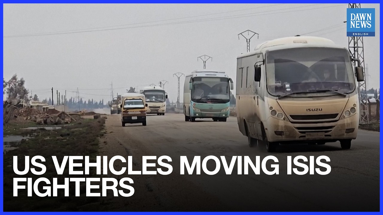 Video Shows US Vehicles Moving ISIS Fighters Across Syria‑Iraq Border | Dawn News English