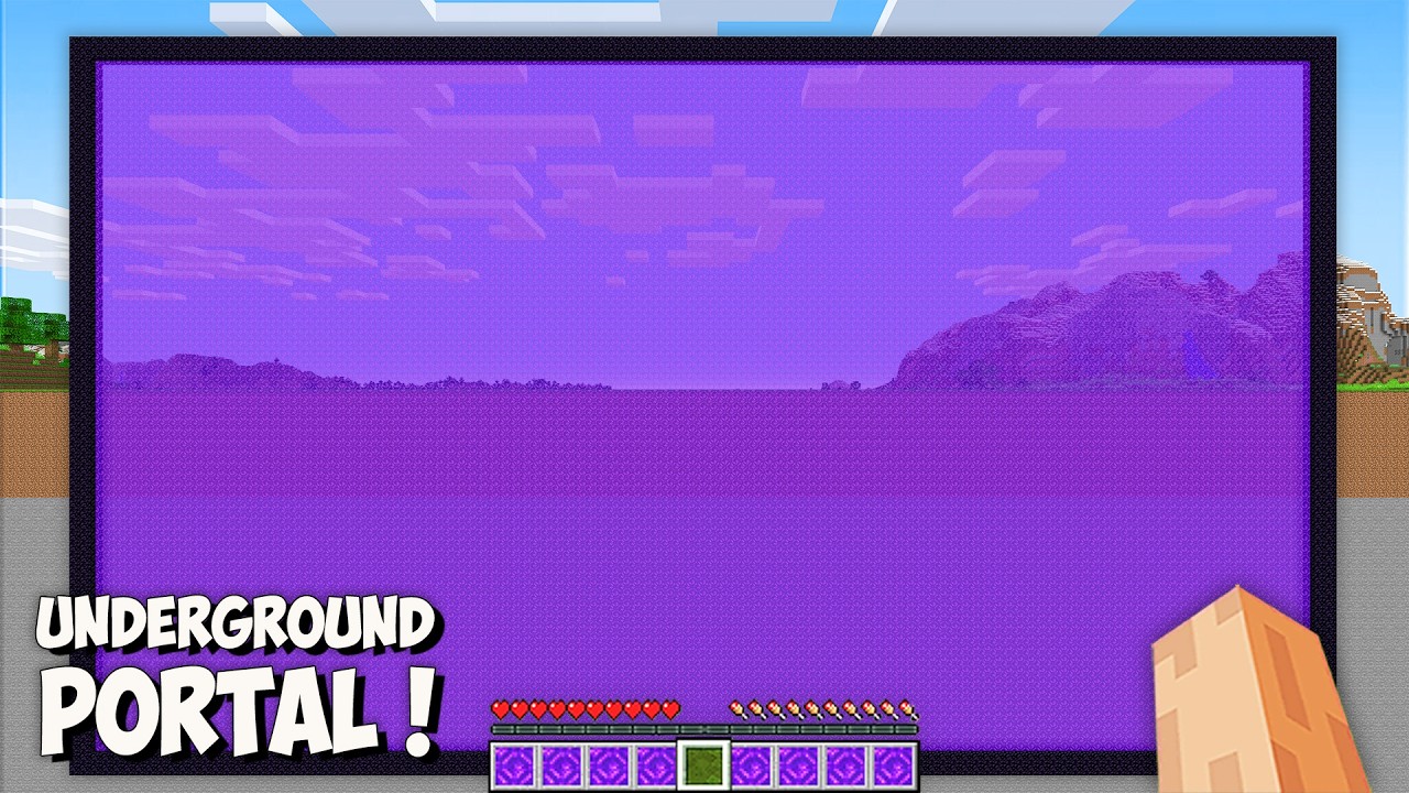 I found SECRET UNDERGROUND NETHER PORTAL in Minecraft! Where does THE BIGGEST PORTAL LEADS?