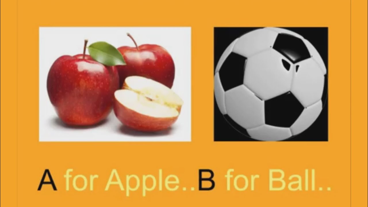 A for Apple..B for Ball | Learning Video | English word creation | Visual learning
