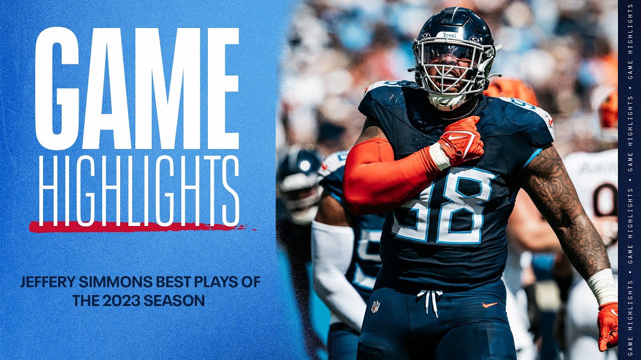 Jeffery Simmons' Best Plays of the 2023 Season | Game Highlights