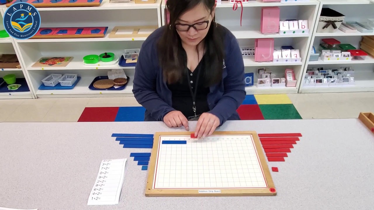 Learn Addition via a Math Strip Board - Learn & Play Montessori