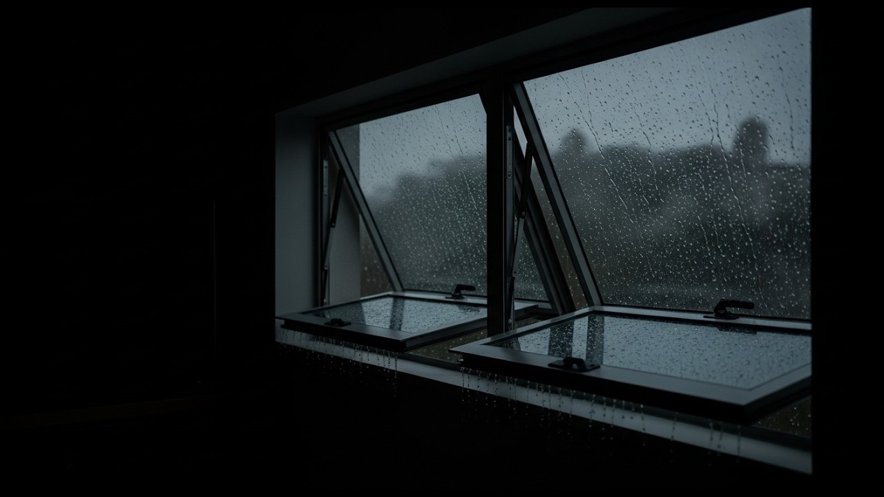 Rain Sound On Window with Thunder SoundsㅣHeavy Rain for Sleep, Study and Relaxation, Meditation