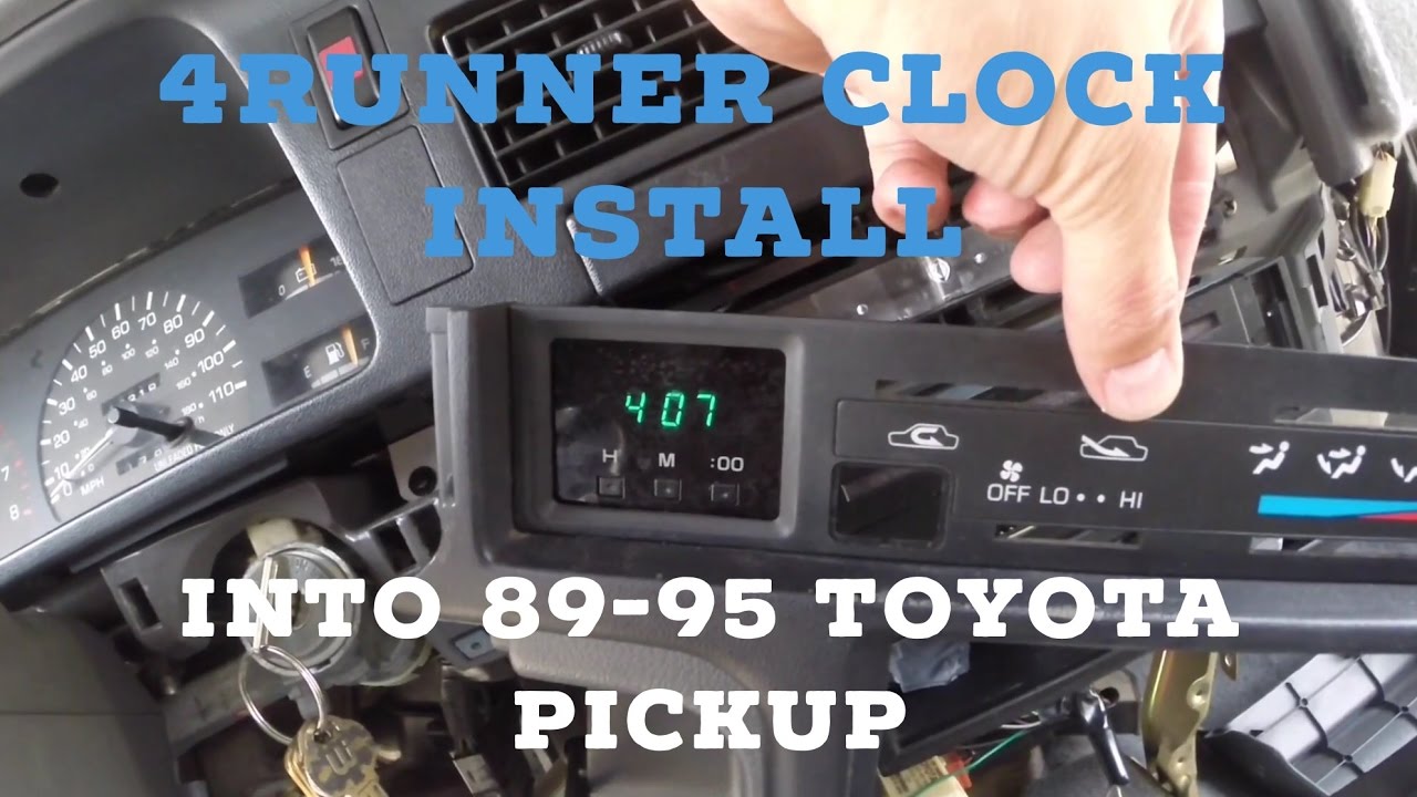 How to Install 4Runner Clock into 89-95 Toyota Pickup (lower dash disassembly)