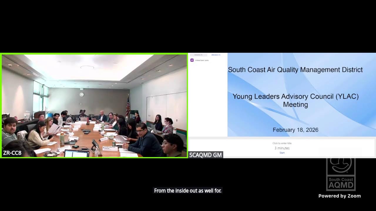 South Coast AQMD Young Leaders Advisory Council (YLAC) Meeting - February 18, 2026