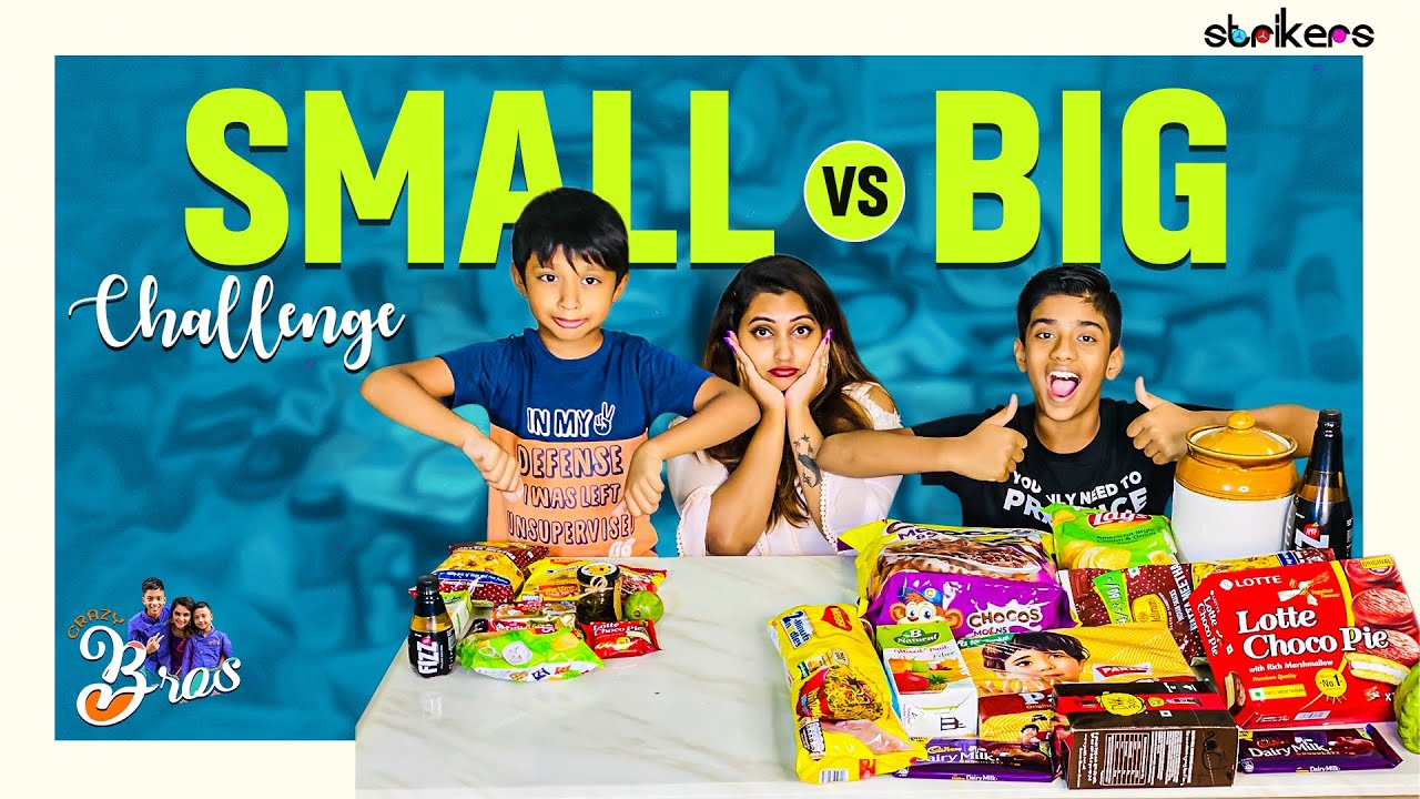 Small vs Big Challenge || Crazy Bros || Strikers