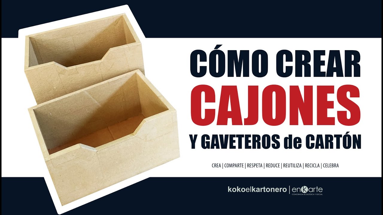 Transforma CARTÓN en ORGANIZADORES ECOLÓGICOS | Cajones DIY Resistentes Paso a Paso