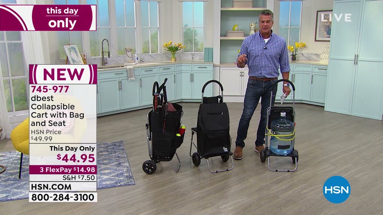dbest Collapsible Cart with Bag and Seat