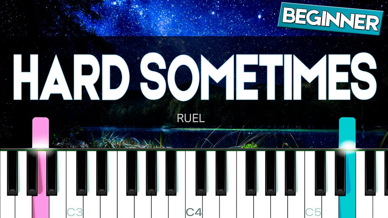 Hard Sometimes - Ruel [Easy Piano Tutorial] | SHEET MUSIC + MIDI 🔥