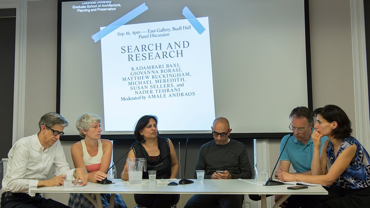 Search and Research: Panel on the opening of the exhibition The Other Architect