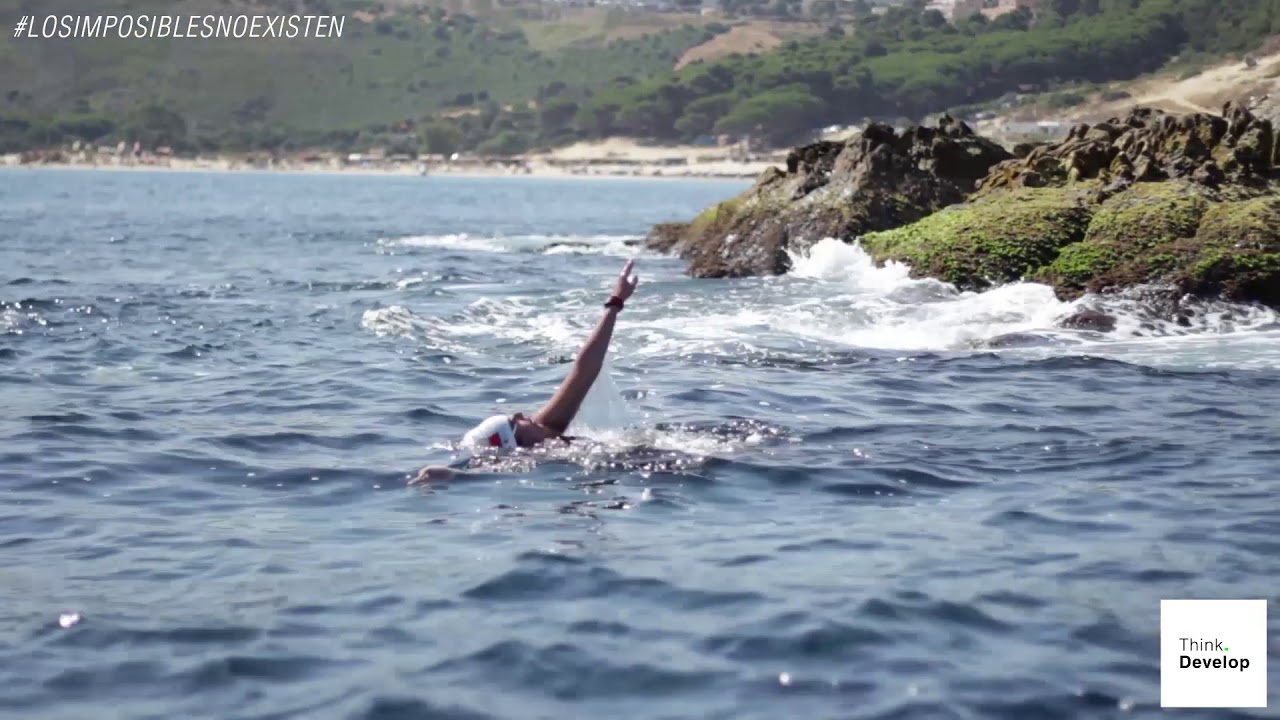 Travesía de Bárbara Hernández en Estrecho de Gibraltar.