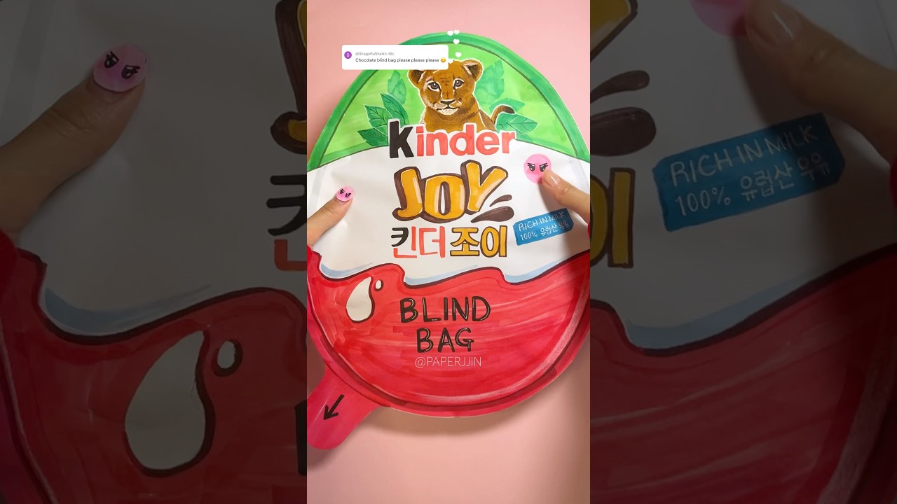 Kinder joy natoons blind bag 킨더조이 나툰즈 블라인드백 #kinderjoy #unboxing #papercraft #natoons #diy #킨더조이