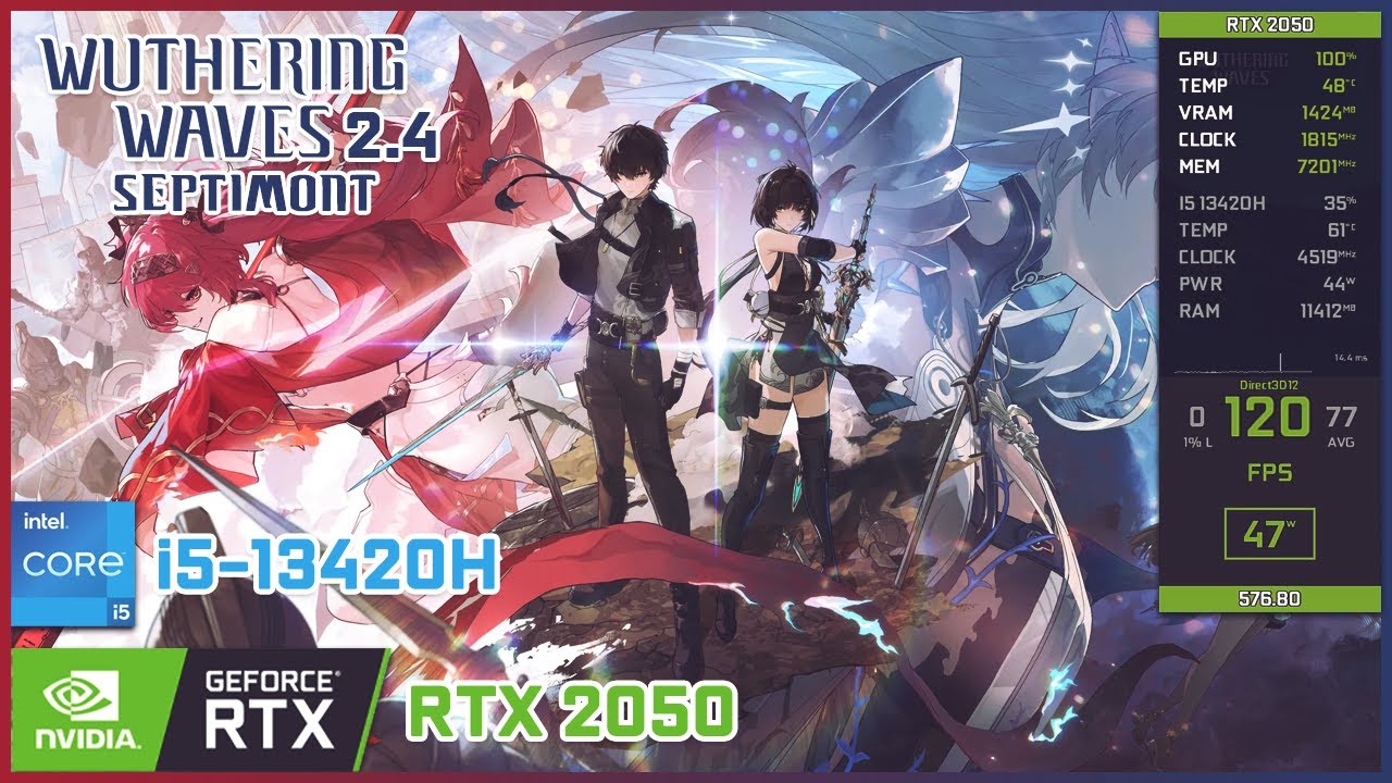 RTX 2050 - i5 13420H | Wuthering Waves 2.4 | Septimont | 120 FPS