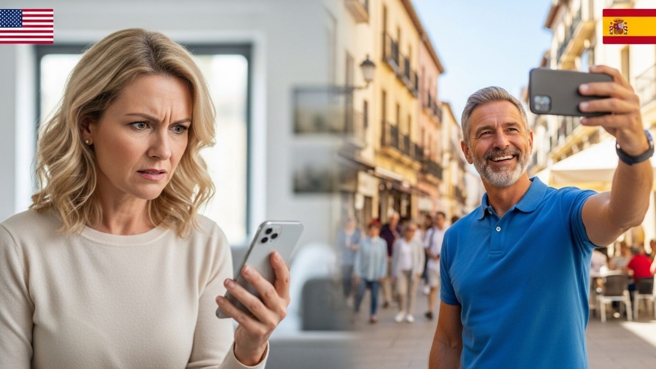 Esposa estadounidense cambia su idea de felicidad tras ver la vida de su marido en Madrid