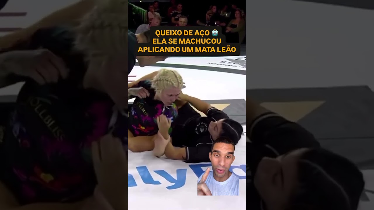 Ela se lesionou aplicando um mata le&atilde;o #jiujitsu #bjj