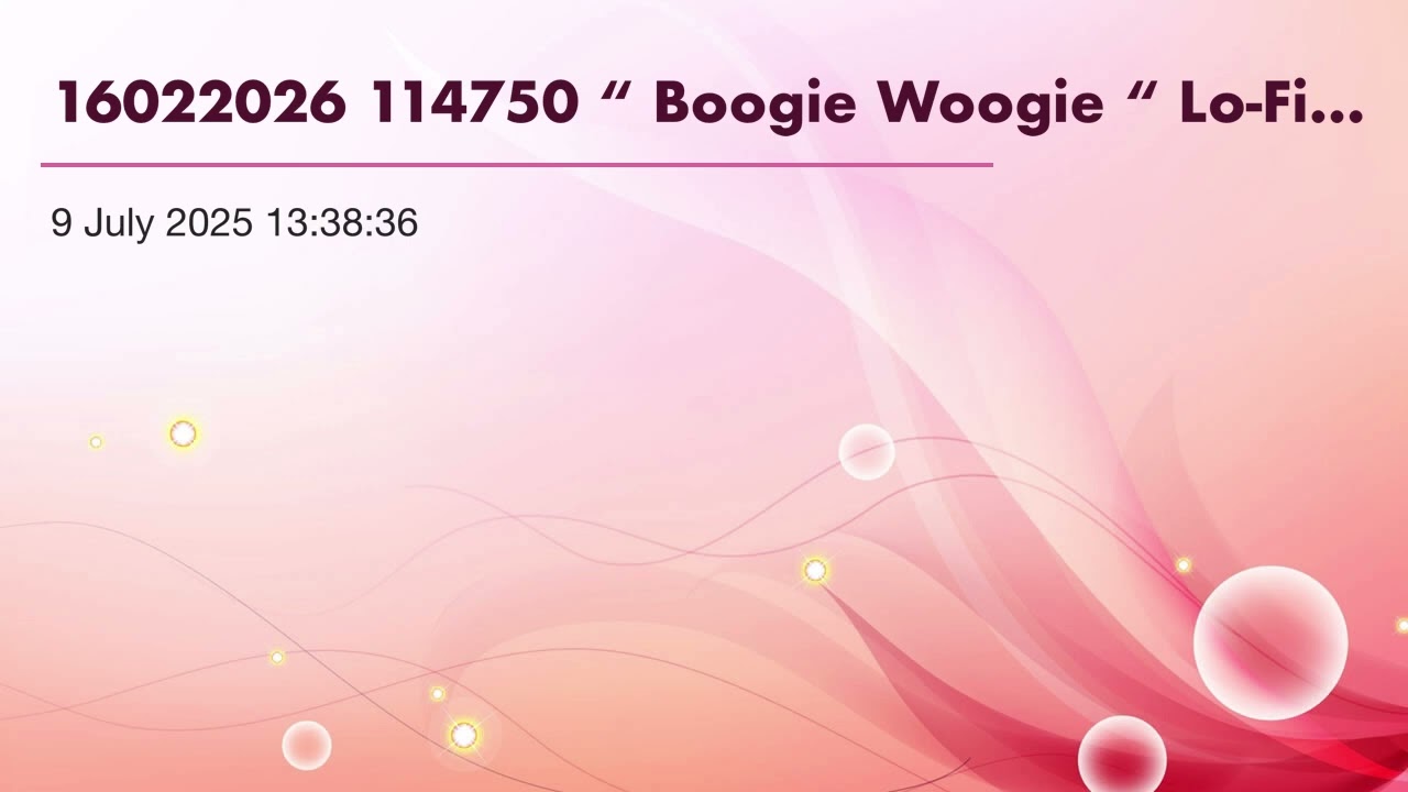 16022026 114750 “ Boogie Woogie “ Lo-Fi Piano Bass Cymbal Yamaha